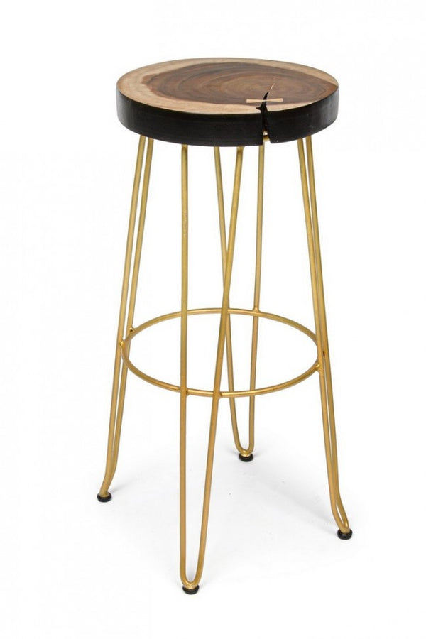 Sgabello Bar Rakel Oro in Legno prezzo