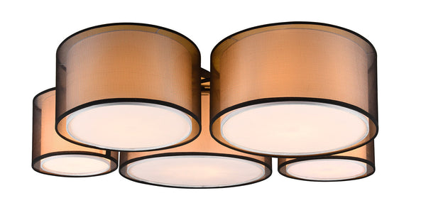 Plafoniera da Interno Attacco E27 in Metallo Nero Opaco acquista