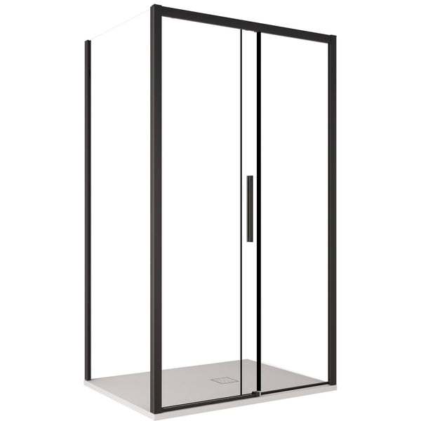 Box Doccia Angolare 80x130 cm 1 Anta Scorrevole in Cristallo Trasparente 6mm H195 Bonussi Eliane sconto