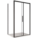 Box Doccia Angolare 80x130 cm 1 Anta Scorrevole in Cristallo Trasparente 6mm H195 Bonussi Eliane
