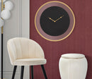 Orologio da Muro Fashion Ø60x5 cm in Ferro e Vetro Oro e Nero