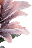 Set 2 Fiori Artificiali Ginger Foam con Foglie Altezza 70 cm Viola