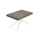Tavolo Allungabile 140/400x90 cm Niket Tortora Gambe Bianche      