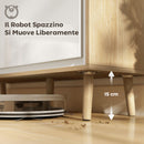 Credenza Moderna 107x35x77 cm a 3 Ante con Ripiano Regolabile Bianco Lucido e Rovere      