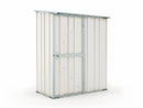 Casetta Box da Giardino in Lamiera di Acciaio Porta Utensili 155x100x192 cm Enaudi Bianca