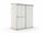 Casetta Box da Giardino in Lamiera di Acciaio Porta Utensili 155x100x192 cm Enaudi Bianca