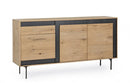 Credenza 3 Ante 1 Cassetto 160x40x85 cm Stanwood in Legno