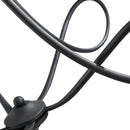 Lampada da Soffitto 200W E14 in Acciaio Intrecciato   Nero