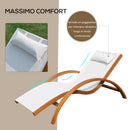 Lettino Prendisole Relax in Legno Crema 