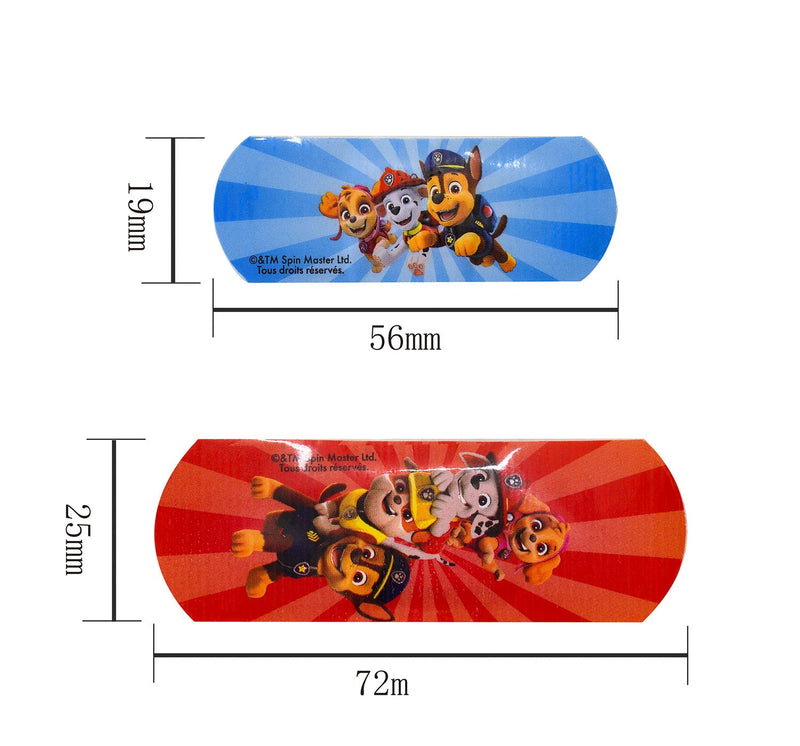 Set 12 Box per Bambini con 24 Cerotti Ciascuno 2 Misure in Metallo Paw Patrol