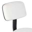 Sgabello Estetista Girevole Schienale Seduta in Ecopelle Salone Studio Bianco