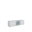 Mobile Tv 2 Ante Con Vano A Giorno 150x40x40 cm Elios Bianco Lucido      