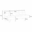 Divano Letto 175x83x74 cm in Tessuto Grigio