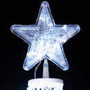 Albero di Natale Luminoso Ø80x280 cm 753 LED con 8 Giochi di Luce da Esterno in Metallo Blu      