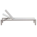 Lettino Prendisole da Giardino 74x200xH98 cm in alluminio e textilene Share Ecrù