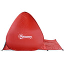Tenda da Spiaggia Campeggio Impermeabile Apertura Pop-Up 150x200x115 cm Rosso 