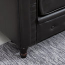 Divano 2 Posti 160x84x80 cm in Similpelle  Marrone Scuro