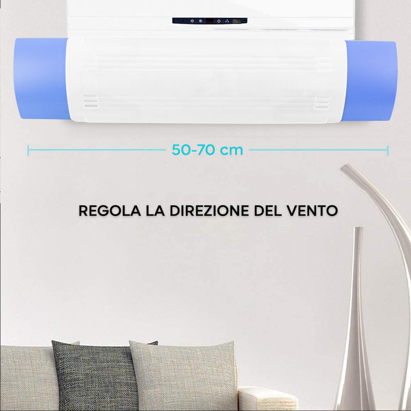 Deflettore Universale per Condizionatore Scudo Regolabile Antivento
