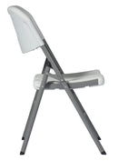 Set 4 Sedie Catering Pieghevoli da Giardino 47x61x87 cm in Polietilene Bianche