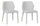 Set 2 Sedie da Soggiorno 50x55x77,5 cm in Poliestere Libby Rainy