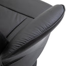 Poltrona Relax Girevole a 360° con Poggiapiedi e Schienale Regolabile in Metallo e Finta Pelle Nero      