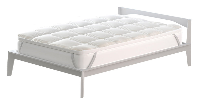 Topper Trapuntato 600 gr/mq con Elastici Plus Bianco Varie Misure