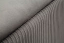 Panca con Contenitore e Sgabelli Shopy Grigia Set 3 Pz 80x37x42 cm - Ø29x35 cm in Ferro e MDF e Spugna e Poliestere Grigio e Oro      