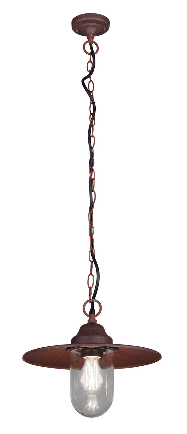 acquista Lampada a Sospensione da Esterno Attacco E27 in Alluminio Ruggine