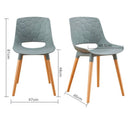Set 4 Sedie in Polipropilene 46x81x47 cm Gambe in Faggio Nest Grigio