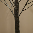 Albero di Natale Luminoso di Betulla 22x22x150 cm con 96 Luci LED e Base Larga in Plastica e Metallo Marrone      