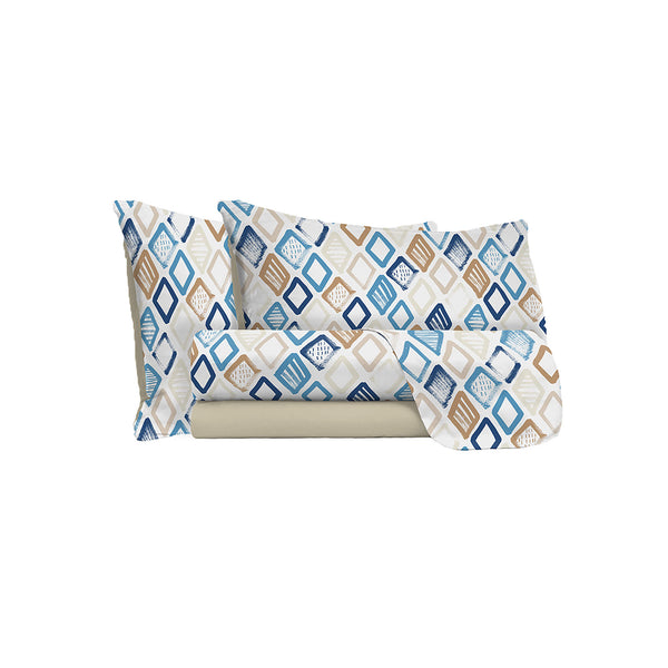 Set Lenzuola con Stampa Sopra Sotto e Federe Jolly Varie Misure sconto