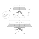 Tavolo Allungabile 130/234x90 cm Volantis Cashmere Gambe Bianche      