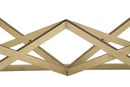 Tavolo da Caffé Piramid 110x60x45 cm in Ferro e Vetro Oro e Nero