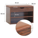 Scarpiera Panca 60x30x42 cm in Legno Melaminico Scuro