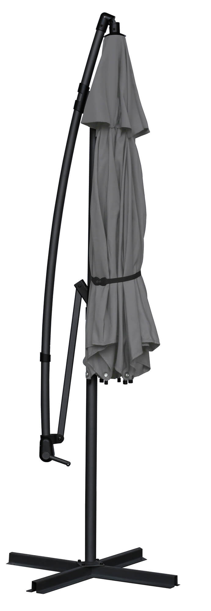 Ombrellone Decentrato da Giardino Ø3m Malta Grigio