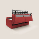 Divano Letto 3 Posti 189x96x96 cm Evans in Tessuto Rosso