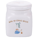 Barattolo Te 9,5x9,5x12 cm in New Bone China VdE Tivoli 1996 Le Travisate Bianco