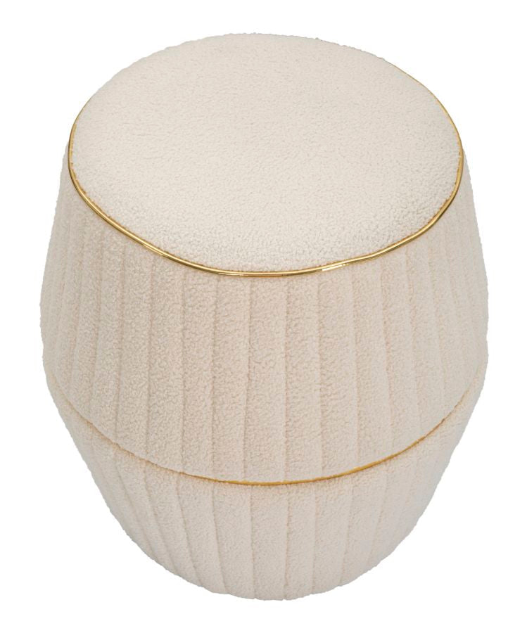 Pouf Iceland Plus Ø 50x52 cm in Legno 