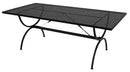 Tavolo Rettangolare da Giardino 200x100 cm in Ferro Vorghini Lugano Nero