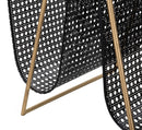 Porta Giornali Double 31x40x42,5 cm in Ferro Nero e Oro