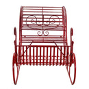 Slitta di Babbo Natale 167x96x83 cm in Metallo Rossa