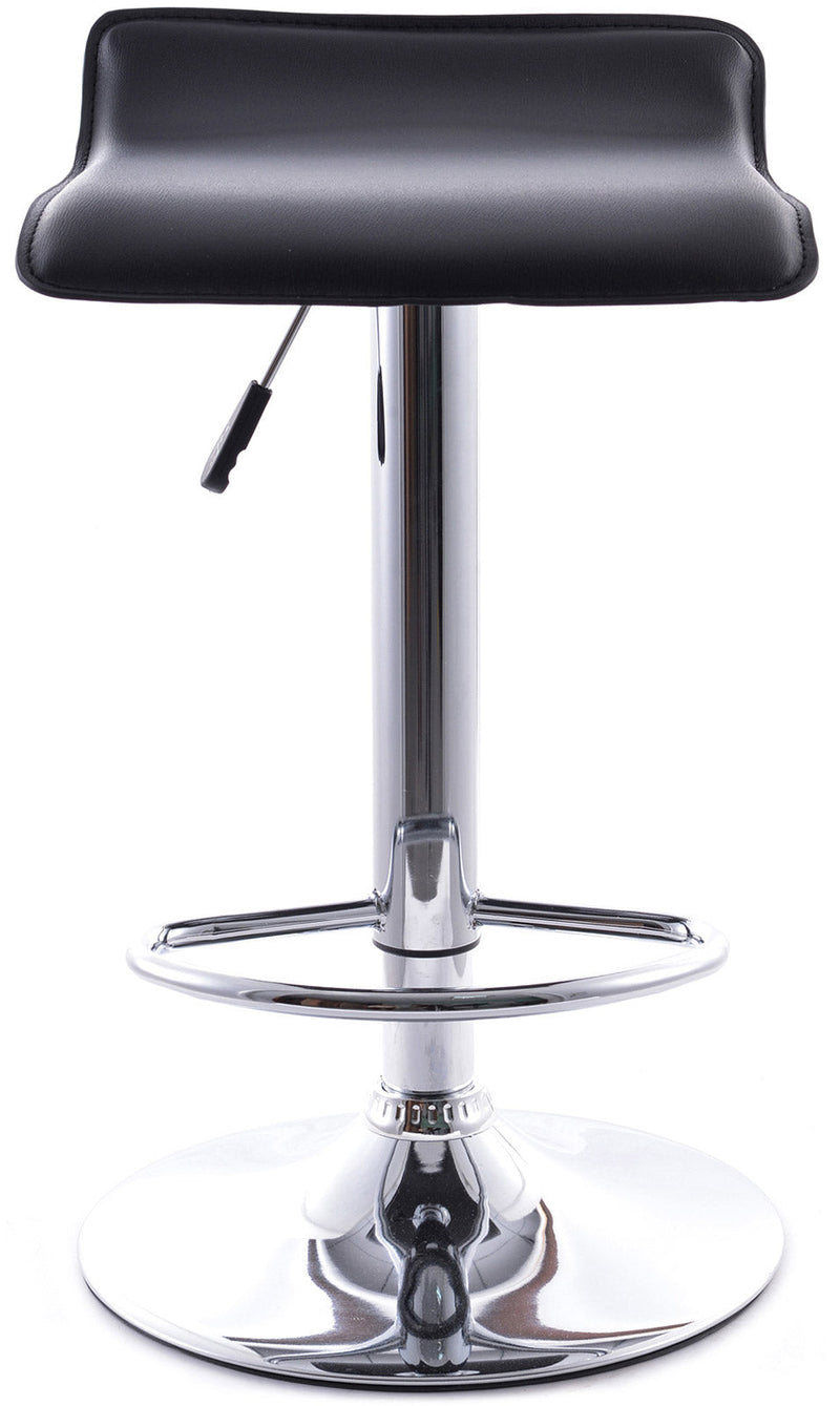 Sgabello con Alzata a Gas e Seduta Girevole in Similpelle Vandi Grigio Scuro