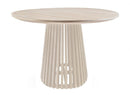 Tavolo Rotondo Fisso Ø 130x75 cm Caffè White in Legno Naturale