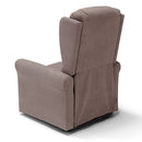 Poltrona Alzapersona Elettrica 2 motori 78x75x110 cm in Tessuto Houston Detroit Fango