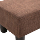 Pouf Poggiapiedi Imbottito in Legno Massello 40x30x24 cm  Marrone