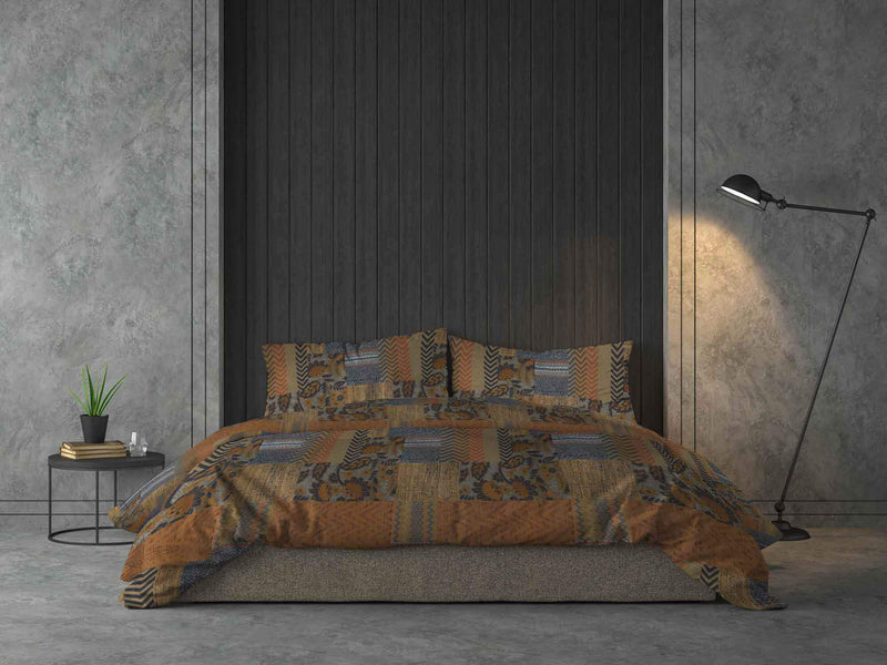 Copripiumino con Federe Stampato Athena Adana Terra Varie Misure