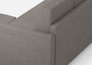 Divano 2 Posti con Pouf 158x145x85 cm Karay in Tessuto Grigio