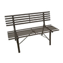 Panchina da Giardino in Metallo 150x57x44/76cm Krew Noce