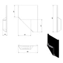 Camino a Bioetanolo da Parete 65x90 cm Flig Honolulu Nero