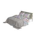 Set Lenzuola con Stampa Sopra Sotto e Federe Multicolor